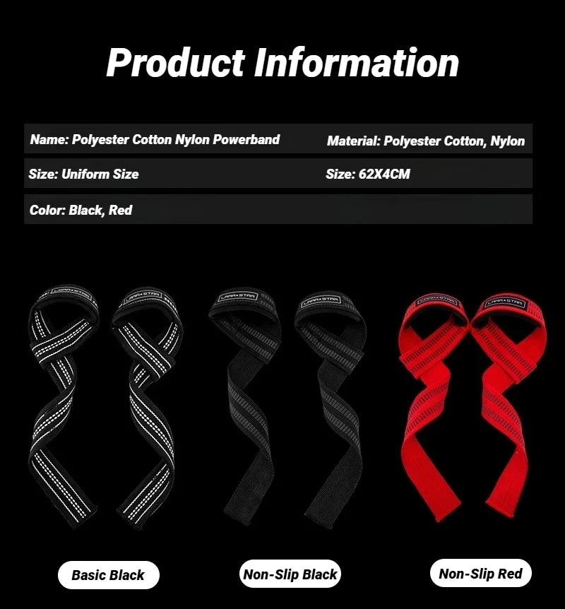 2Pcs Booster Grip Belts – Non-Slip Silicone Deadlift & Pull-Up Straps for Gym, Dumbbell, and Workout Support