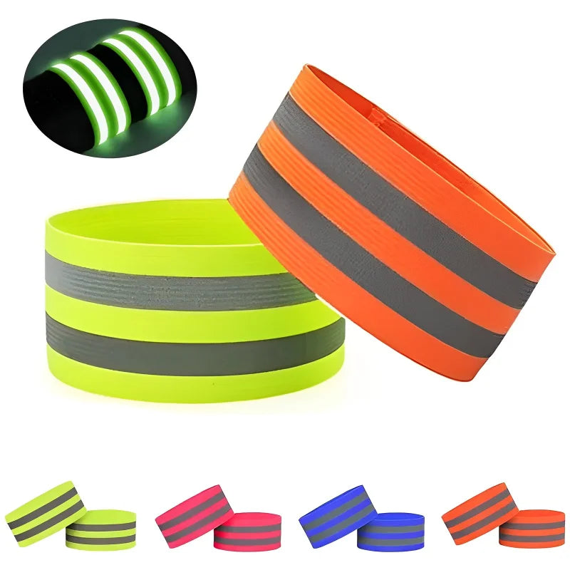 Reflective Safety Bands for Wrist, Arm, Ankle, Leg – High Visibility Straps for Night Running, Walking & Cycling