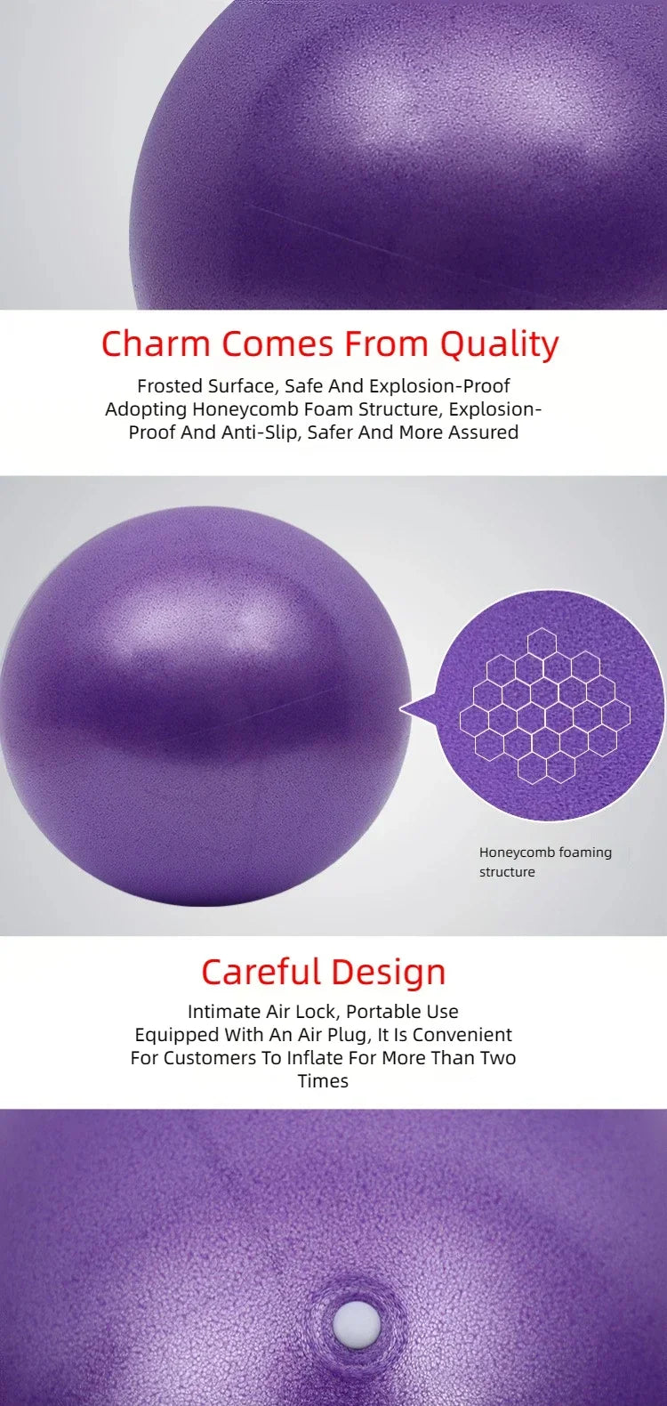 25CM Yoga Pilates Ball – Mini Fitness Balance Ball for Core Training, Therapy, Home Gym, and Physical Rehabilitation