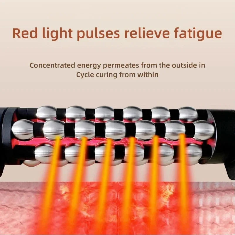 Heated Massage Roller with Red Light – Electric Rotating Massager for Weight Loss, Muscle Relief & Anti-Cellulite