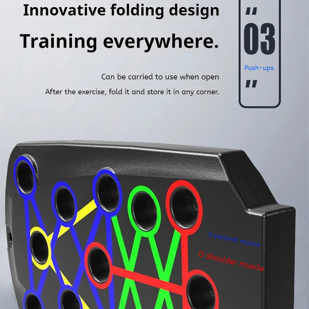 Foldable Push Up Board – Chest, Abs & Core Training | Portable Home Gym Fitness Equipment
