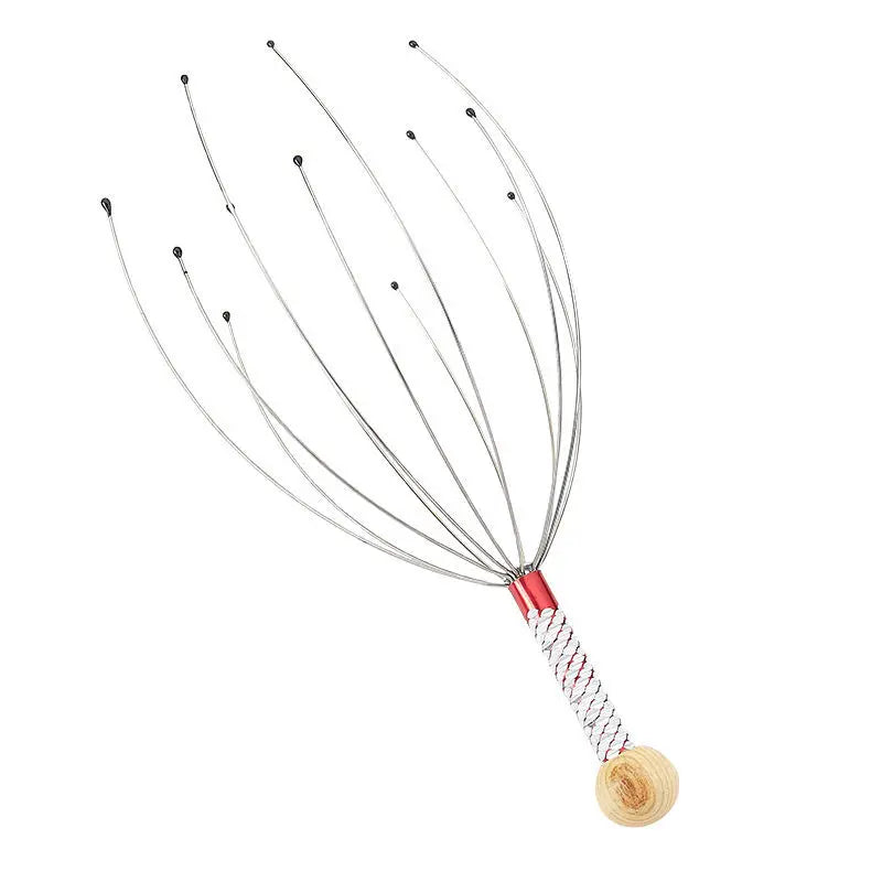 Octopus Head Massager – Stainless Steel Scalp Scratcher & Brain Relaxer for Stress Relief, Random Color