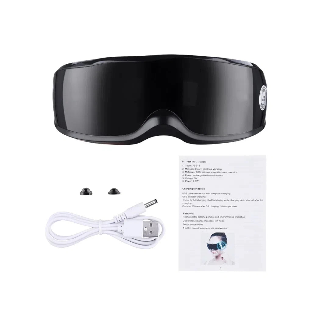 Smart Eye Massager with Magnetic Therapy – 9 Modes Vibrator for Eye Fatigue, Relaxation & Eyeball Massage