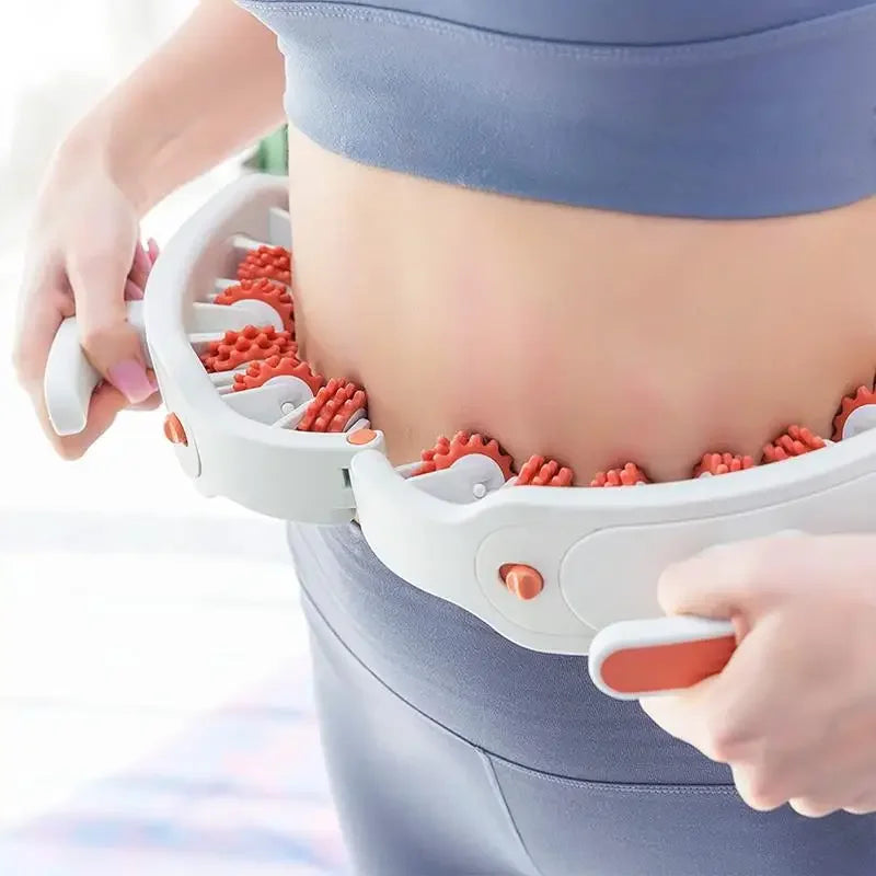 Round Massager Roller for Waist & Abdomen | Cellulite Leg Clip, Meridian Therapy & Stovepipe Slimming Tool