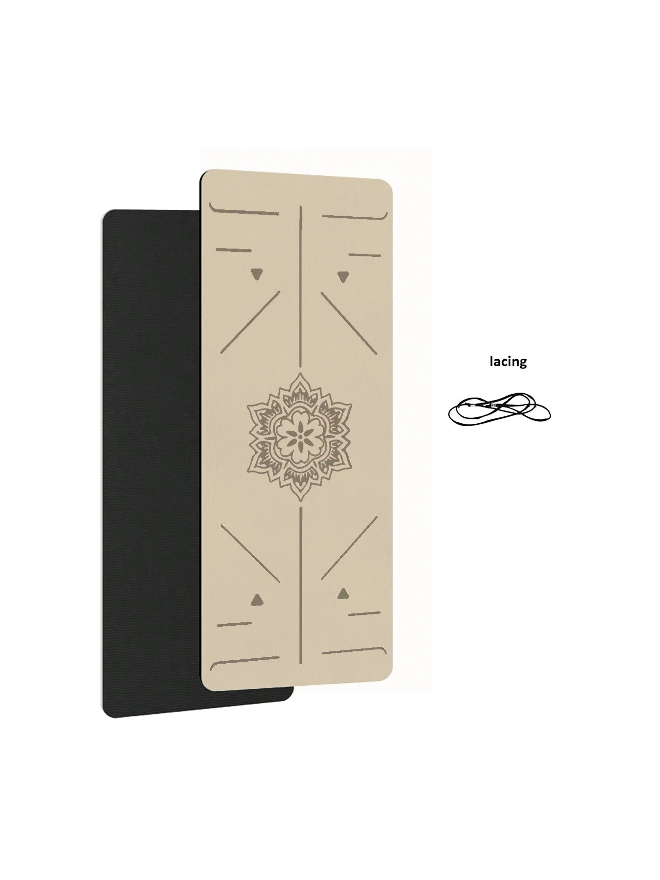 TPE Yoga Mat with Alignment Lines – Non-Slip Sports & Fitness Mat for Home Workouts, Pilates, Meditation