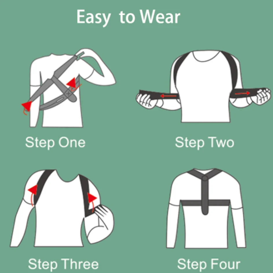 Adjustable Back & Shoulder Posture Corrector – Spine Alignment Brace for Upper Back, Neck & Clavicle Support at Home or Office
