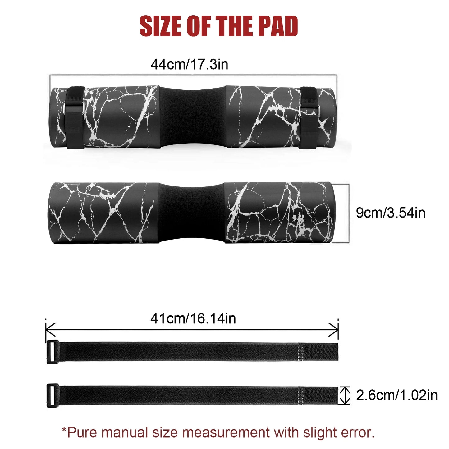 Barbell Squat Pad for Hip Thrusts, Lunges & Squats – Neck & Shoulder Support Foam Protective Pad
