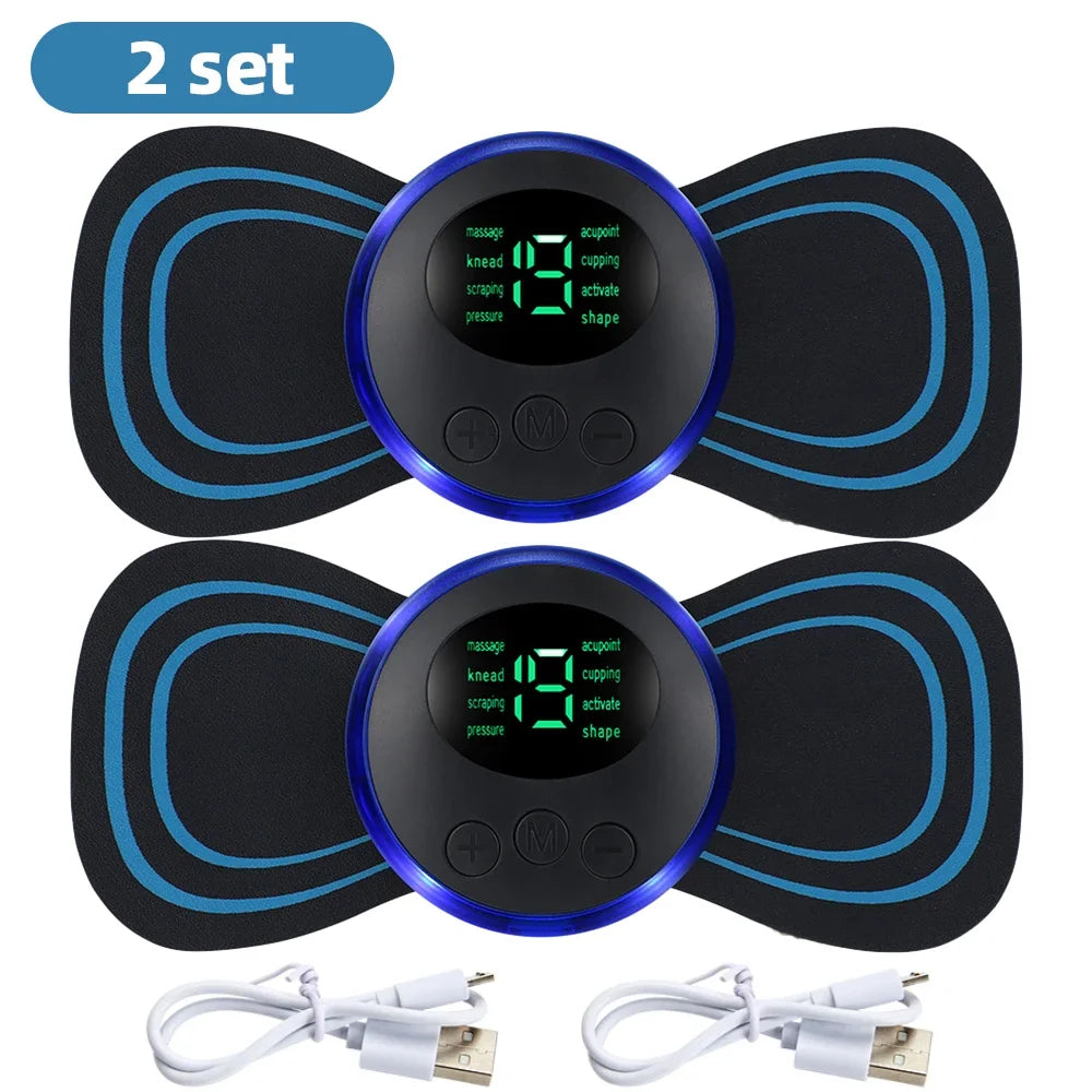 Electric EMS Neck Massager – Low Frequency Stimulator for Muscle Pain Relief, Back, Cervical, Calf, and Joint Therapy